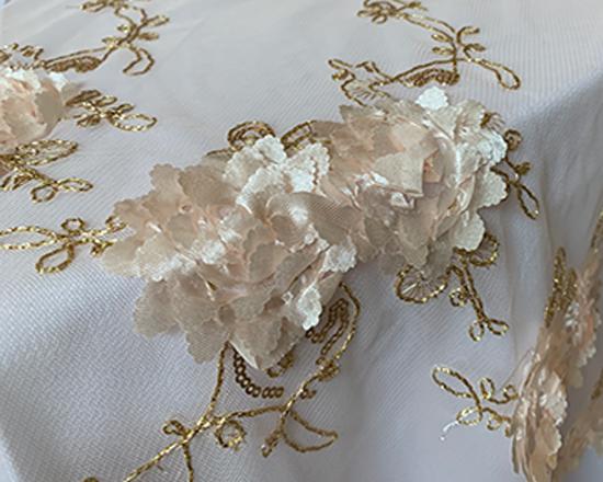 Sheer with Ribbon Embroidery Rental