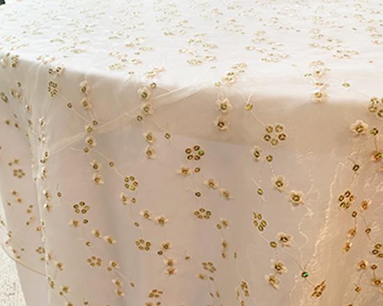 Embroidered Sheer 85" x 85" Square