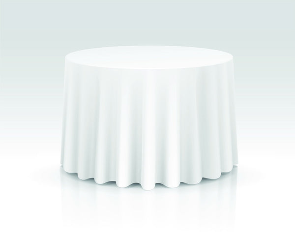 Purchase 120" Round Tablecloth White and Colors