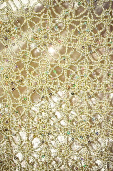Metallic Lace 85" Square Rental