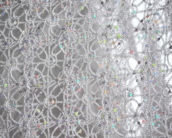 Metallic Lace 85" Square Rental