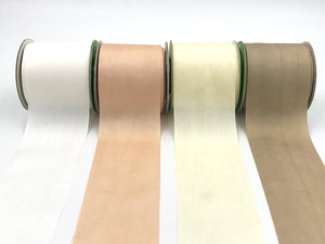 2 Inch 100% Hand-Dyed Silk Ribbon with Woven Edge