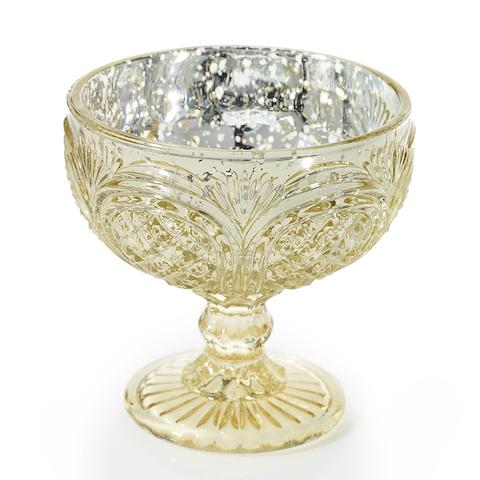 Short King Mercury Glass Vase