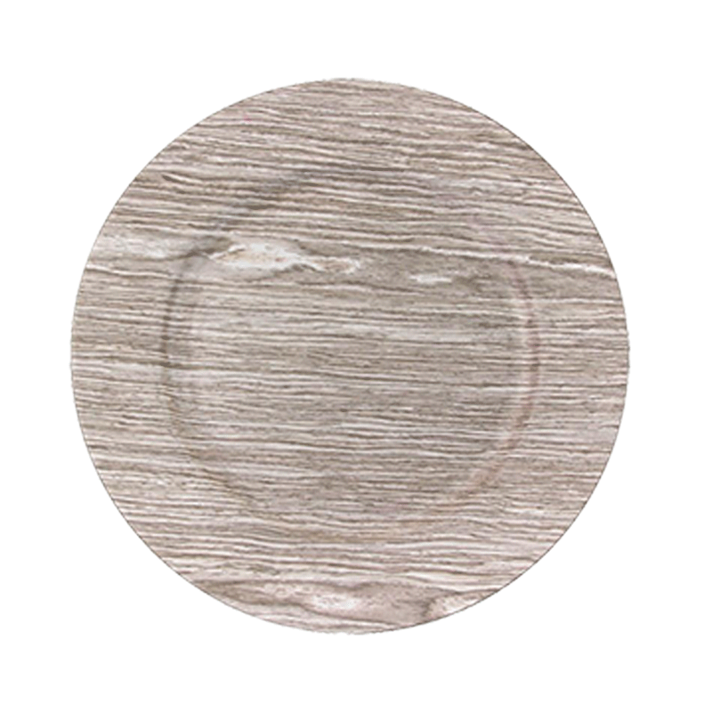 Birch Faux Wood Charger Plates Acrylic Chargers  for Table Setting