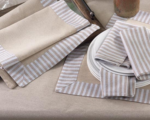 Linen with Stripe Trim Runner