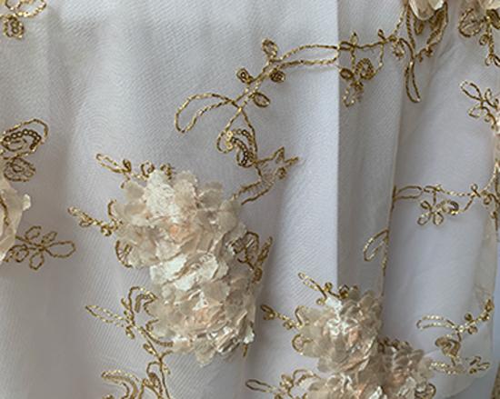 Sheer with Ribbon Embroidery Rental