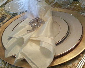 Satin Napkins in White and Colors