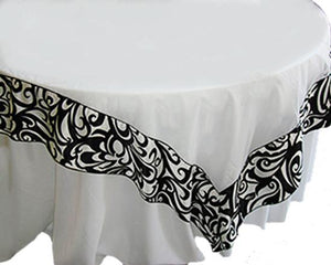 Voile with Heavy Satin Patterned Trim