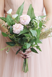 Sweet Pea and Dahlia Wedding Bouquet