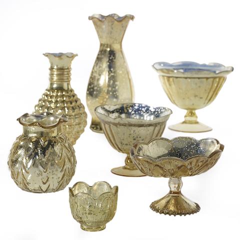 Small Gold Mercury Vase - Set of 4 | Gently Used