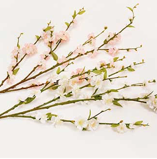 White Silk Cherry Blossom - 39"