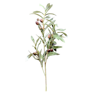 Silk Olive Branch with Faux Olives
