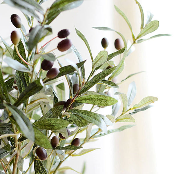 Silk Olive Branch with Faux Olives