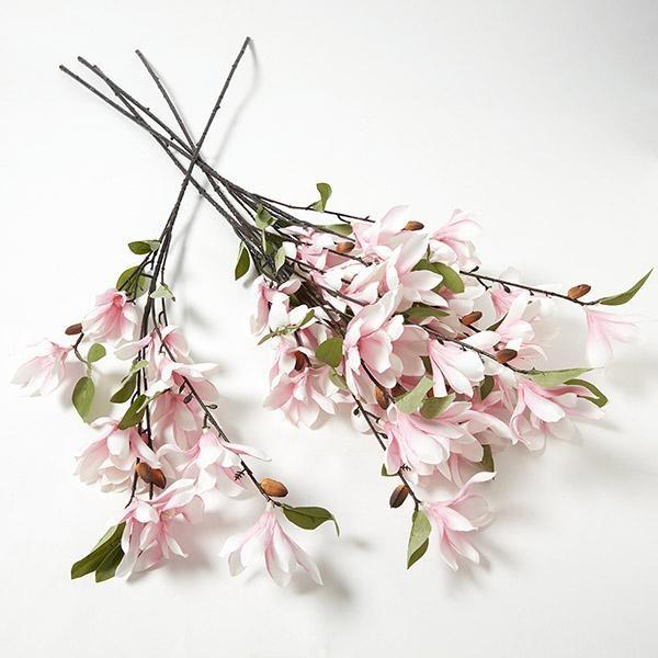 Silk Magnolia Flowers - 5stems/bunch
